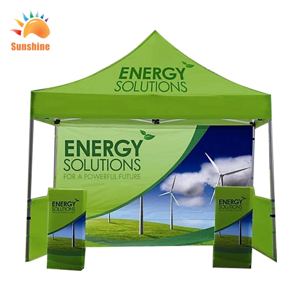 Customized Logo Pop-Up Outdoor Trade Show Tents Waterproof Foldable Portable