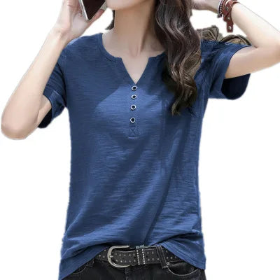 2025 Fashion New Summer Short Sleeve T-shirt Is Available in Stock for Ladies