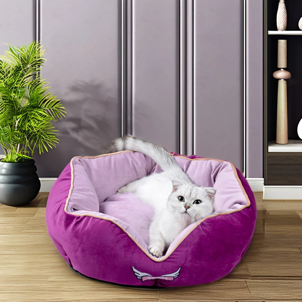 Wholesale Small Cozy Orthopedic Pet Bed Calming Waterproof Donut Cat Rest Memory Foam Washable Removable Warm Feature Dogs Cats