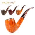 MUXIANG 606 Pipe Model Briar Wood Tobacco Pipe Classical Coffee Resin Stem Smoking Pipes