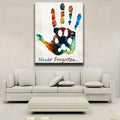 Ever Moment Diamond Painting Never Forgotten Dog DIY 5D Colorful Hand Paw Wall Picture Pet Full Mosaic ASF888