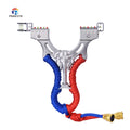 Laser Aiming Slingshot High Precision Outdoor Shooting Slingshot with Flat Rubber Band Outdoor Hunting Game Slingshot Shooting