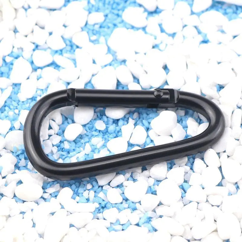 Aluminum Alloy Promotional Matte Black Heavy Industry D Ring Carabiner Clips Spring Snap Hook Carabiners for Bags