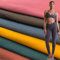Circular Knitted Double Brushed Seamless Polyester Spandex Sports 230g Yoga Fabric for Tops and Pants