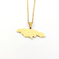 Jamaica Map Pendent Necklace Stainless Steel Map of Jamaica Pendant Necklaces Joyeria De Acero Inoxidable 316l Edelstahl