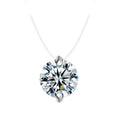 925 Silver with Cubic Zircon Mermaid Tears Necklace Simple Design Transparent Invisible Fishing Line Chain Necklace