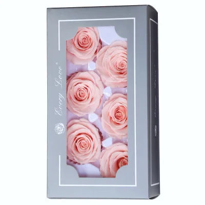 Handmade Immortal Rose Beautiful for Love Surprise Gift Box with Fresh Artificial Flower Head Romantic Decorative Flowers &