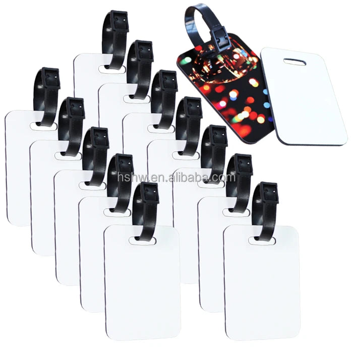 MDFSUB Eco-Friendly DIY Blanks Sublimation Printing Wood MDF White Luggage Tags Back to School Suitcase Instrument Labels