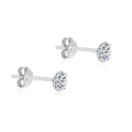 925 Sterling Silver Bling Cubic Zirconia 3mm 4mm 5mm 6mm 7mm 8mm Fashion Wholesale Stud Earrings Small  Women Men