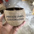 AIKUN Creative Custom Logo Coconut Husk Shell Aromatherapy Scented Candle Cup Soy Wax Home Decoration Scented Candle