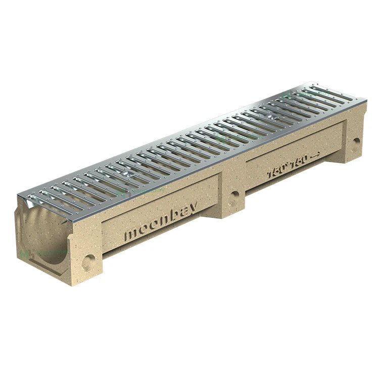 Outdoor Commercial Drain Hot Selling Stainless Steel Grating Cover Polymer Resin Concrete Drain Channel for Floor