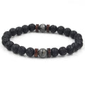 Wholesale Factory Men Bracelet Natural Moonstone Bead Tibetan Buddha Jewelry Pulseras Lava Stone Men Beaded Bracelets