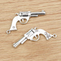 5pcs 41x23mm Antique Silver Plated Gun Handmade Charms Pendant:DIY Jewelry Making Findings for Bracelet Necklace