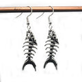 Fish Bone Pendant Drop Earrings for Women Creative Personality Jewelry Gift