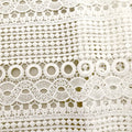 Factory Sale New Style Guipure Chemical 100% Polyester Milk Yarn Floral Embroidery Party Dress White Lace Fabric
