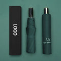 Custom Luxury Classic Pongee Sun Umbrella for Adults 3-Fold Travel Ready Glass Fiber Ribs Manual Umbrella Wholesale Paraguas