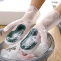 Silicone Dishwashing Scrubber Dishwashing Reusable Rubber Cleaning Tools Dishwashing Sponge for Hand for Kitchen
