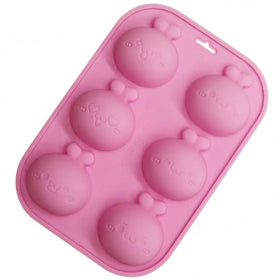683 6 Hole Cartoon System Dumpling Character Cute Silicone Cake Mold Rice Cake Mould Easy Washing Soap Mold Cake Tools