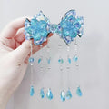 Crystal Flower Bridal Hair Clips Rhinestone Hair Barrettes Shinning Hairpin for Women Hair Accessories for Bride Weddi