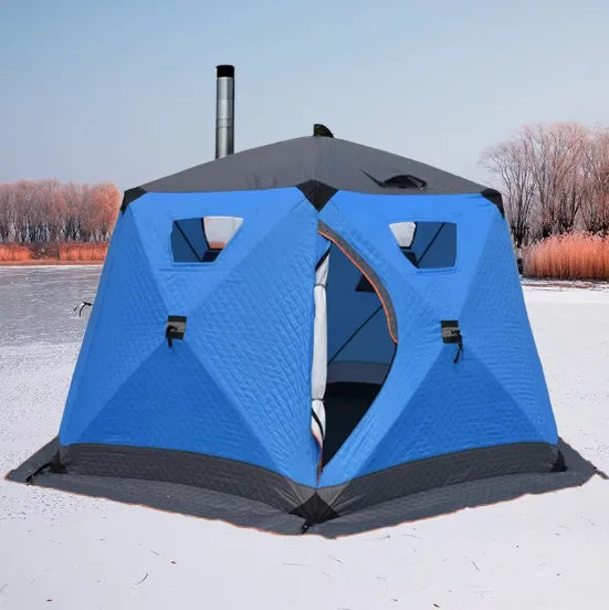 WOQI Winter Pop up Cold Weather Tent Outdoor Camping Windproof Large Tent