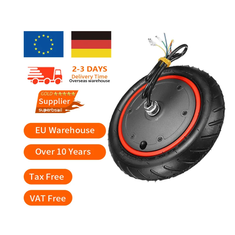 Superbsail EU Warehouse 350W Engine Motor for Xiaomi M365 1S Pro Electric Scooter 8.5 Inch Wheel Parts 8.5 Inch Wheels Tire