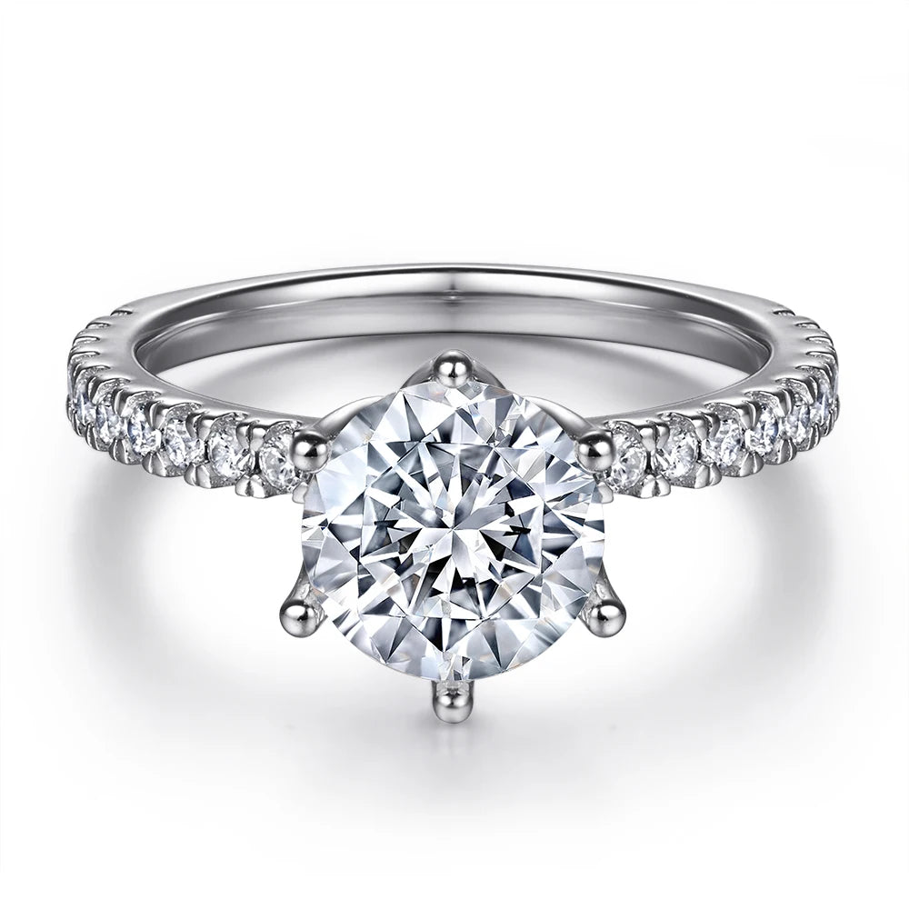Wholesale Wedding Rings Iced Out Jewellery Rhodium Plated Silver Rings 925 for Women