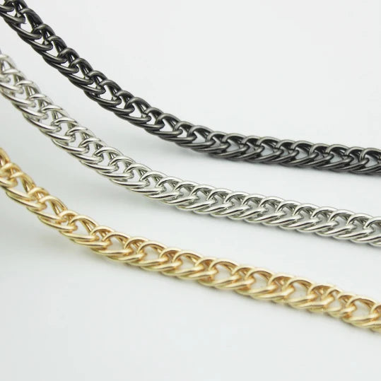Deepeel L1-22 7mm Bag Accessories Double Knit Double Ring Chain Handbag Shoulder Crossbody Strap Purse Bags Chain