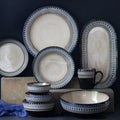 Moroccan Ceramic Tableware Set Bohemian Plate Set Dinnerware Porcelain Round Bowl Oval Plate and Mug