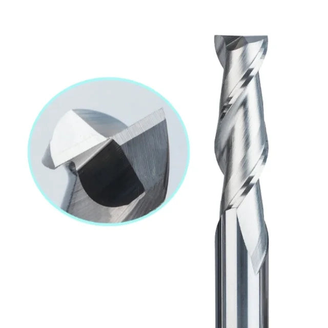 CHENGZHEN HRC55 2-Flute Tungsten Steel Spiral Mill - High Precision â‰¤0.005mm CNC Router Bit RoHS Certified