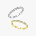 Wedding Engagement Band Promise Bridal Ring Fine Jewelry 925 Sterling Silver Classic Sparkling Zircon Rings for Women