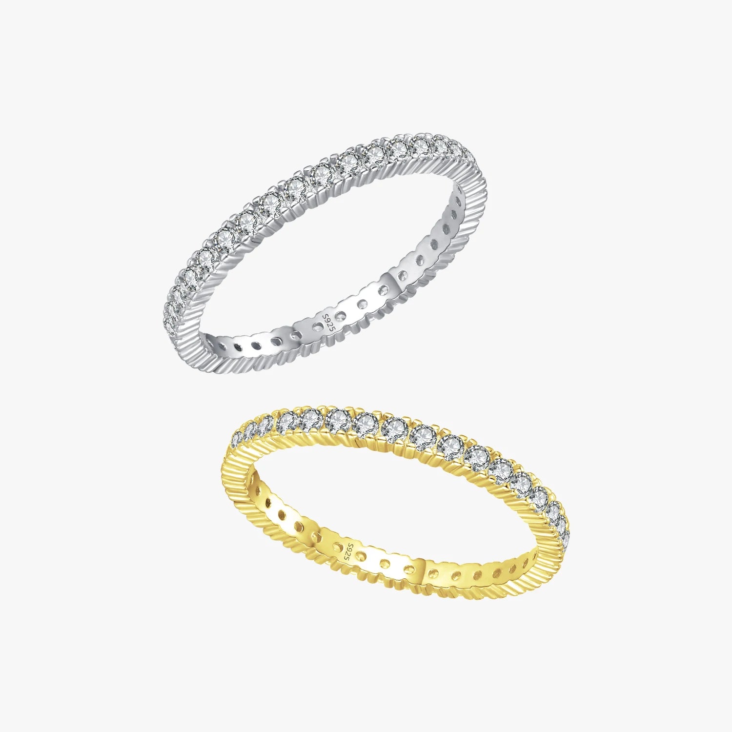 Wedding Engagement Band Promise Bridal Ring Fine Jewelry 925 Sterling Silver Classic Sparkling Zircon Rings for Women