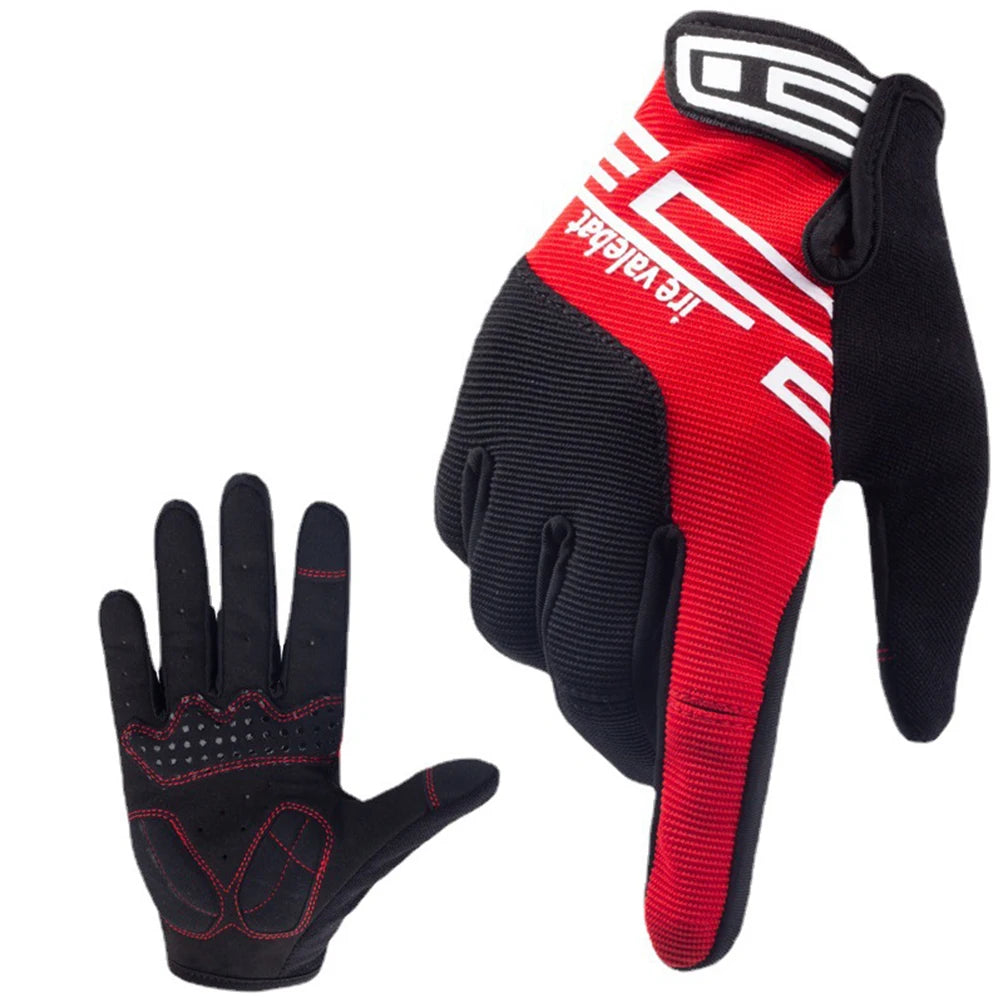 Unisex Summer Bike Gloves with High Elastic Knitted Fabric Touch Screen & Ventilation Function for Cycling