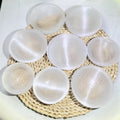 Natural Crystal Bowl Gypsum Quartz Healing Stone Selenite Round Bowls for Sale