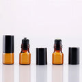 2mL 3mL 5mL 10mL Tawny Glass Essential Oil Bottles with Ball Bearing for Cosmetics