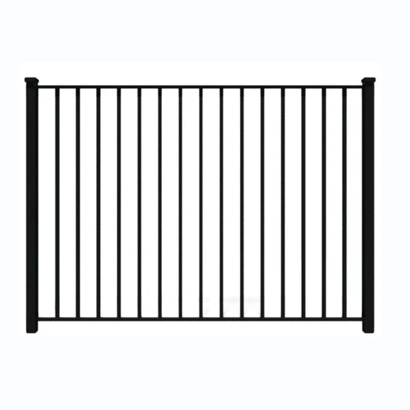 Customized Modern Tubular Steel Iron Rail Fence Powder Coated Waterproof Weather Resistant Eco-friendly 6 Feet Security Fence