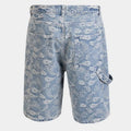 Customized Casual Cotton Bandana Print Shorts Summer Wash Denim Shorts Men