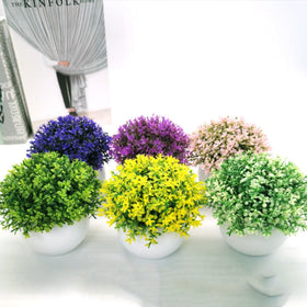 Simulated Plants Hemisphere Potted Plants Green Plants Flowers Tree Balls Office Desktop Ornaments Mini Bonsai Plants