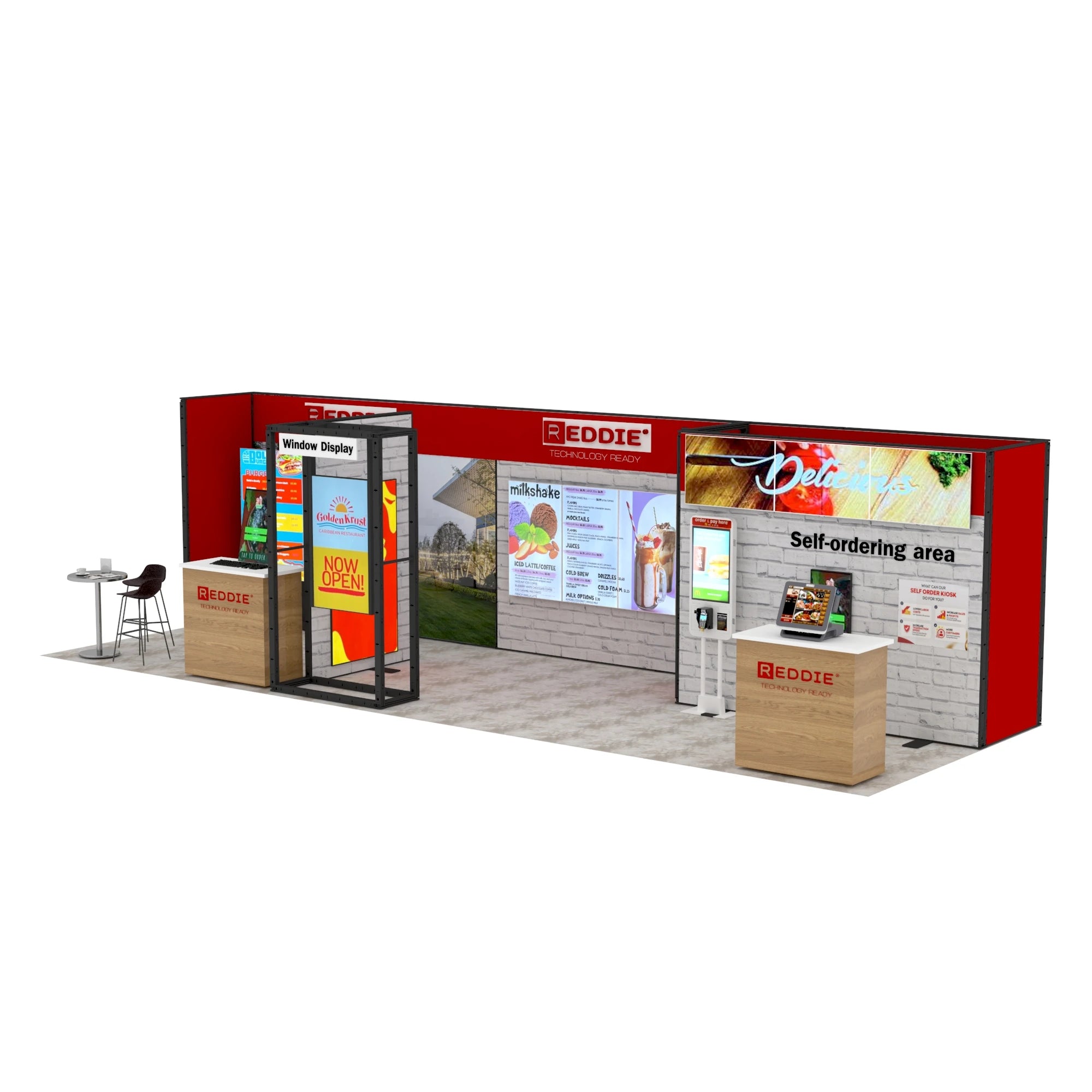 10x10ft Large Size Modular Trade Show Booth Easy Setup Reusable Aluminum Customized Dye-sublimation Fabric Lightweight
