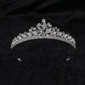 Princess Crystal Round Wedding Crown Headband Bride Hair Accessories for Weddings
