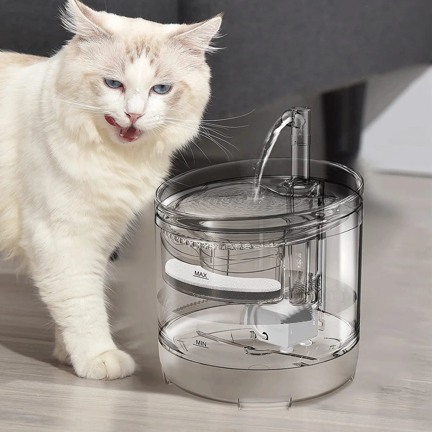 2L Pet Drinking Fountain Super Quiet USB Charging Dog Cat Water Dispenser Feeder Electric Cyclic Automatic Pet Water Fountain