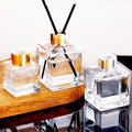 Wholesale square 50ML 100ml 150ML 200ML 250ml Reed Diffuser Aroma Fragrance Bottle Glass With Reed Stick