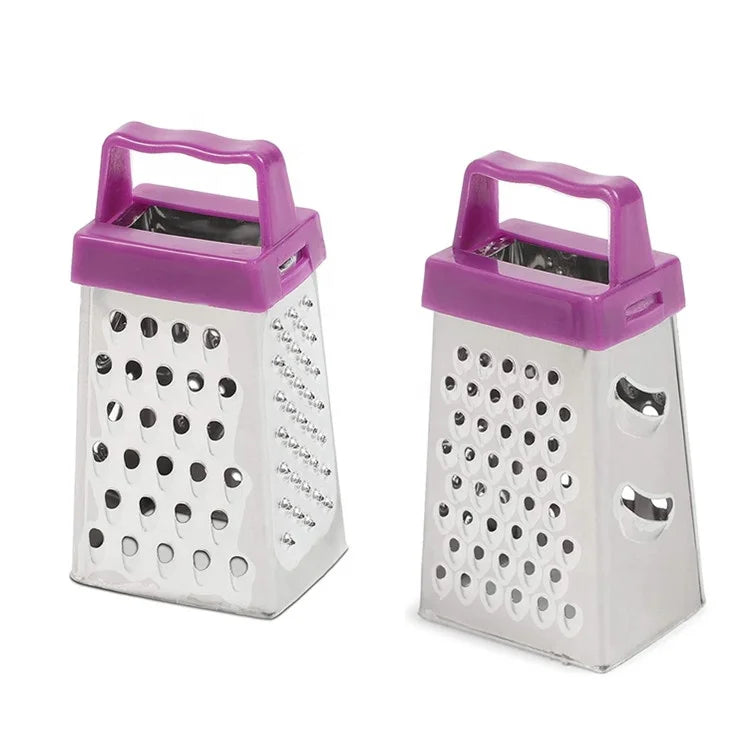 Factory Direct 4 Sides Cheese Ginger Manual Mini Grater With Plastic Handle GP401