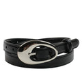 BSCI Factory Custom PU Belt Oval Asymmetric Bold Buckle Ladies Belts Women Leather Designer Belts Women