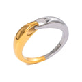 J&D Jewelry Gold and Silver Color Chain Ring 18K PVD Gold Plated Stainless Steel  Ring for Women