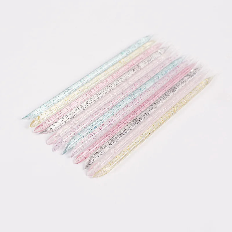 BIN Supplies Colored Crystal Nail Drill bar Nail Stick 50pcs Per Bag for Nail Art