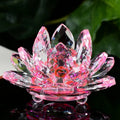 MH-LH003 Red Glass Crystal Lotus Flower Wedding Favor