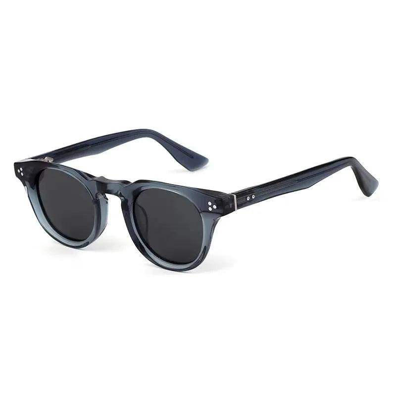 Trendy Promotional Sunglasses Custom Logo Women's Round Sunglasses 2025 Acetate Polarized Sunglasses