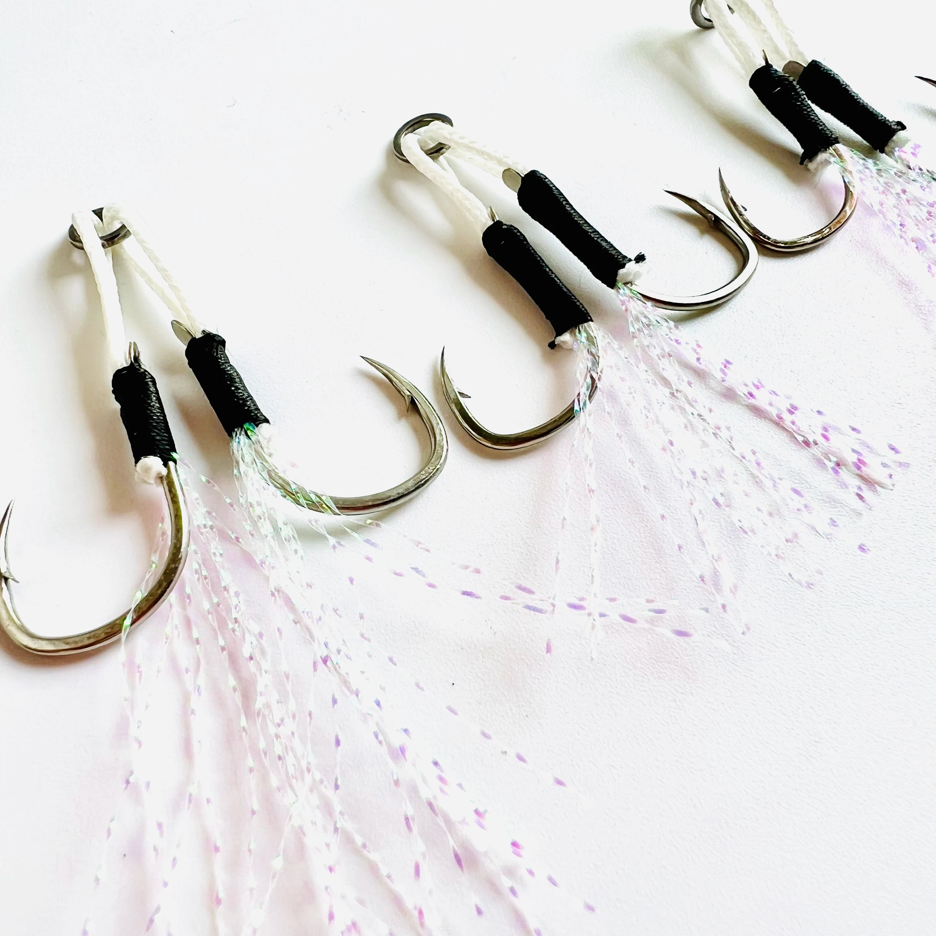 Fishing  Tackle 20g 35g 50g  Metal Jig Fishing Assit Hooks for Mirco- Jigs Solid Ring Fishing Hook
