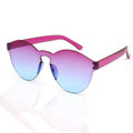 2021 Newest Fashion Rimless Jelly Candy Color Trendy Sunglasses Women Men Eyewear Shade Sun Glasses Wholesale Custom Goggles