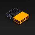 LEADLOONG F0 Yellow 140x90x40mm ABS/PS Plastic Multi-functional Living Room Storage Cabinet & Rack for Tools Jewelry
